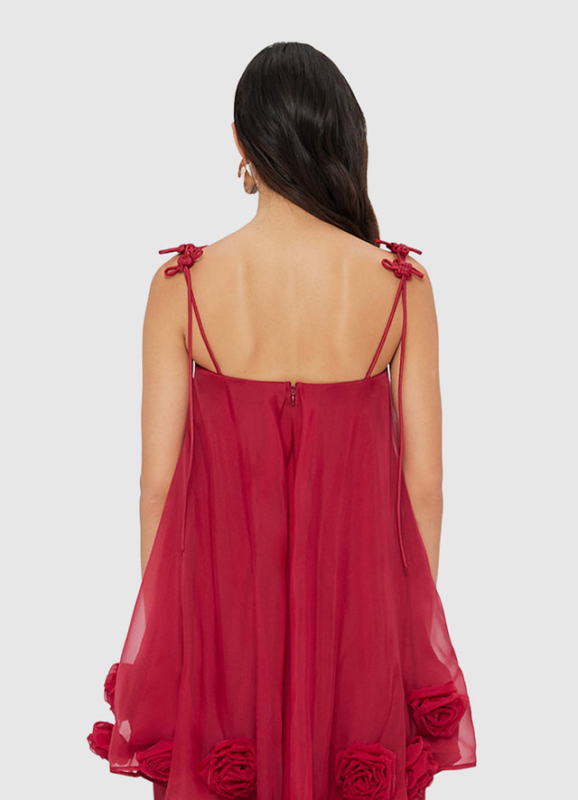 Exclusive Leo Lin Xuan Rose Top in Garnet