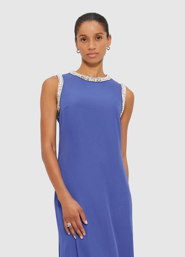 Exclusive Leo Lin Sylvette Embellished Maxi Dress in Sapphire