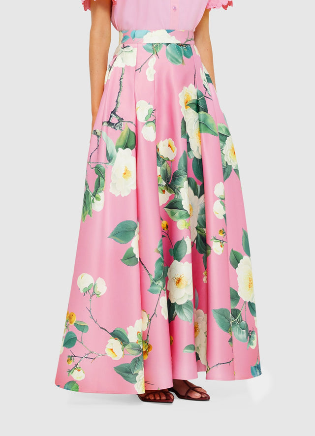 Exclusive Leo Lin Reinette Skirt in Camelia Print