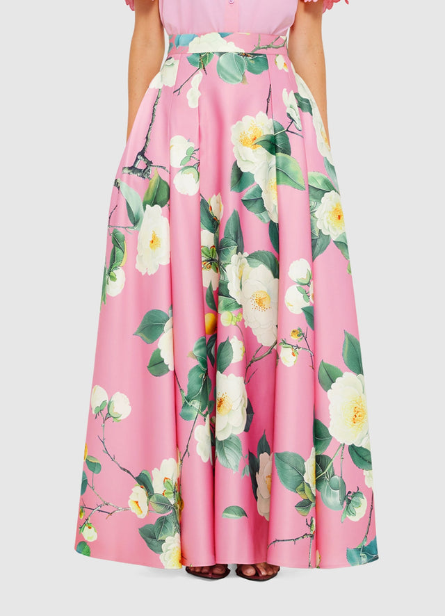 Exclusive Leo Lin Reinette Skirt in Camelia Print