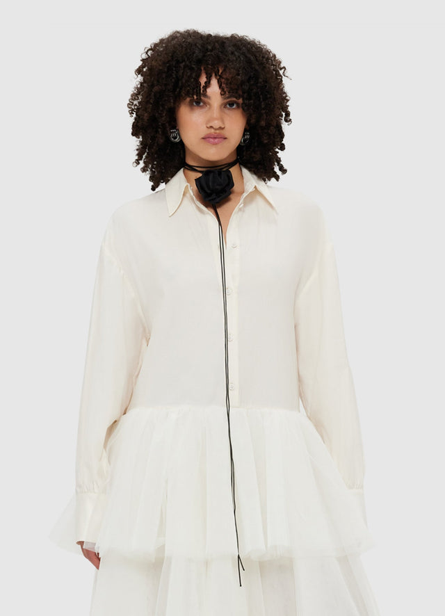 Exclusive Leo Lin Avery Tiered Maxi Dress - Vanilla