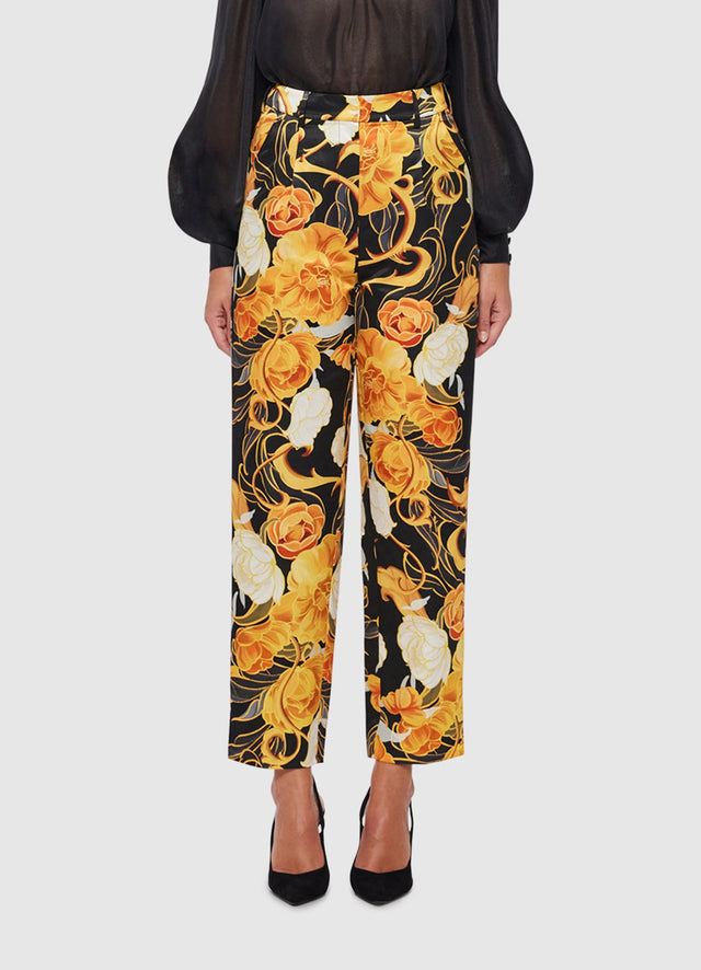 Exclusive Leo Lin Harper  Straight Leg Pants in Adorn Print in Royal