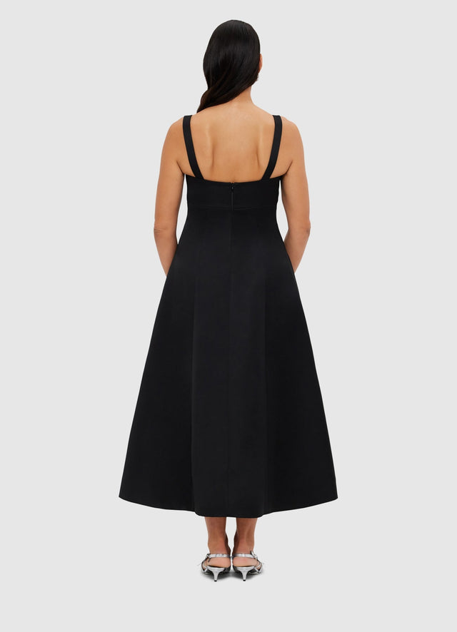 Exclusive Leo Lin Odette Midi Dress - Ebony