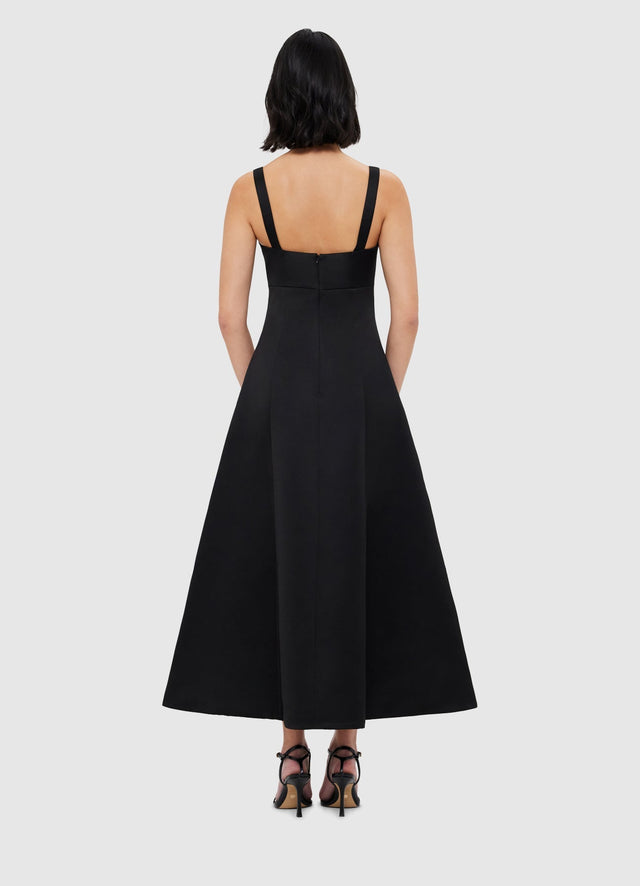Exclusive Leo Lin Odette Midi Dress - Ebony