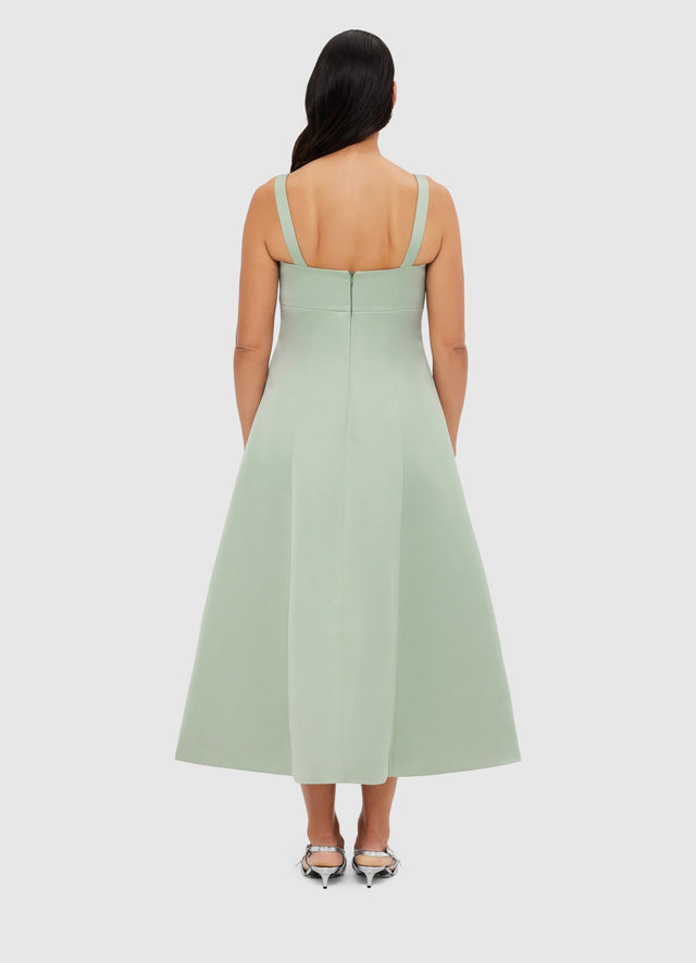 Exclusive Leo Lin Odette Midi Dress - Sage