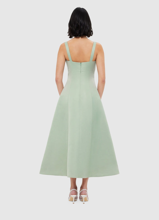 Exclusive Leo Lin Odette Midi Dress - Sage