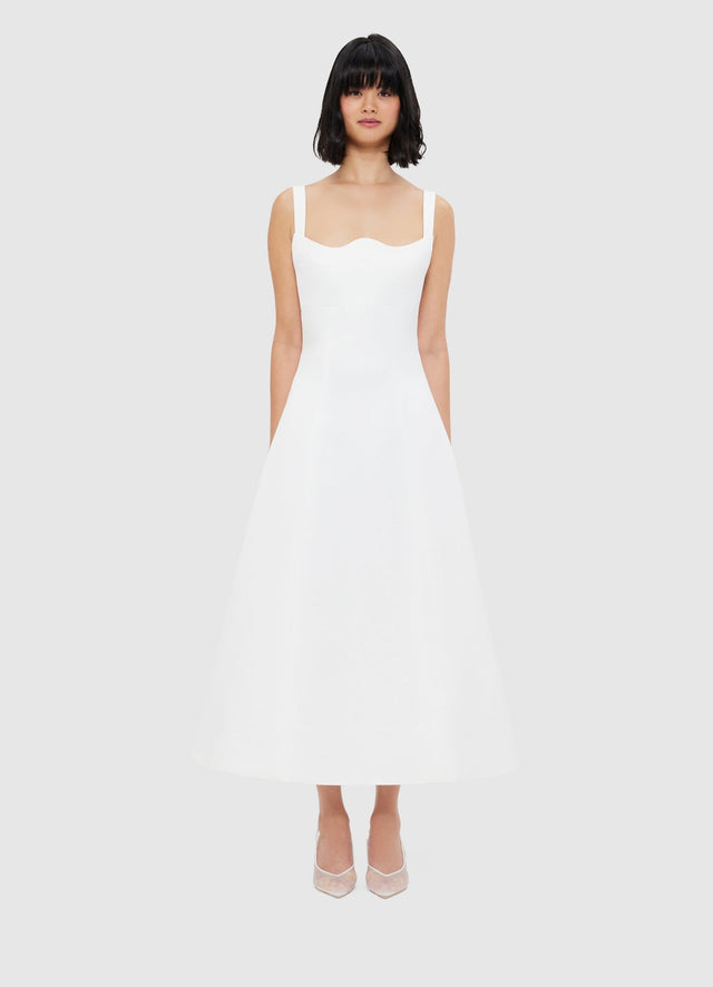 Exclusive Leo Lin Odette Midi Dress - Snow
