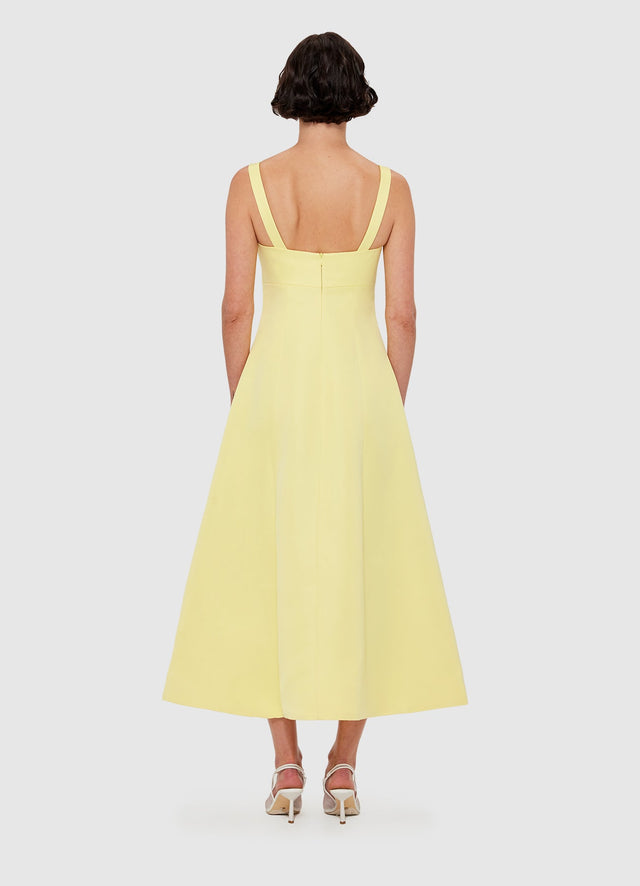 Exclusive Leo Lin Odette Midi Dress - Sorbet Yellow