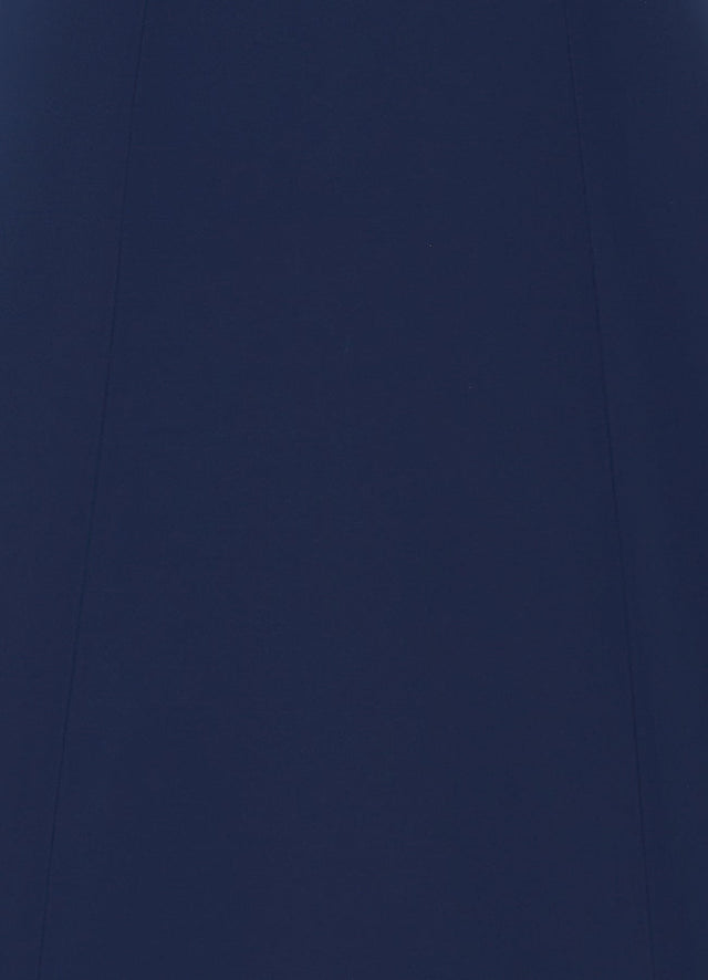 Exclusive Leo Lin Annie Off Shoulder Frill Midi Dress - Navy