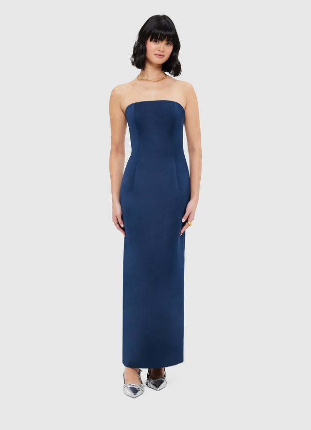 Exclusive Leo Lin Rayna Bustier Maxi Dress - Navy