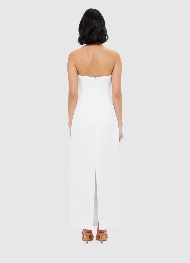 Exclusive Leo Lin Rayna Bustier Maxi Dress - Snow