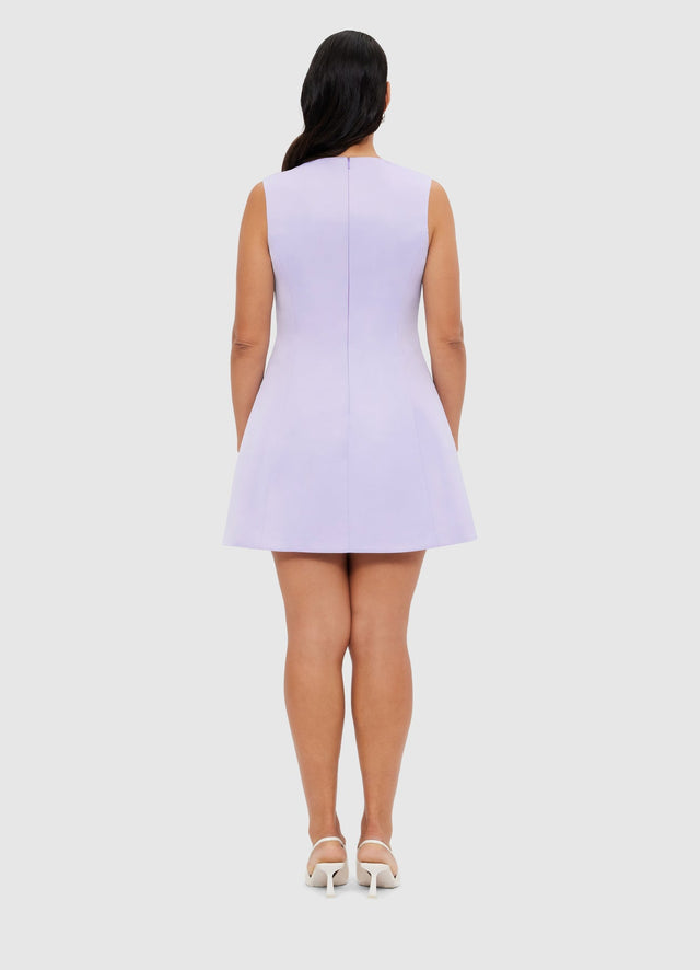 Exclusive Leo Lin Chloe Sleeveless Mini Dress - Lilac