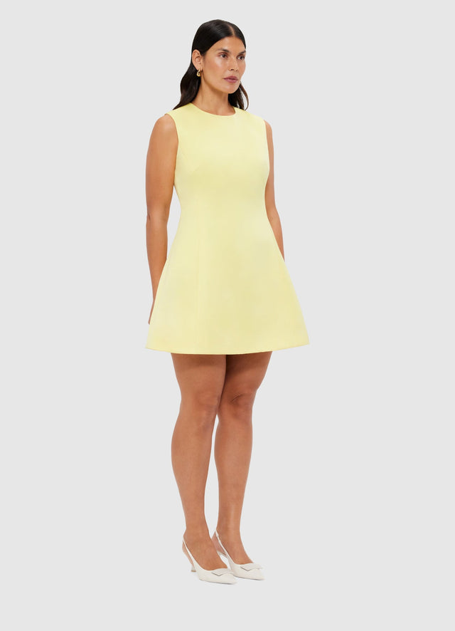 Exclusive Leo Lin Chloe Sleeveless Mini Dress - Sorbet Yellow