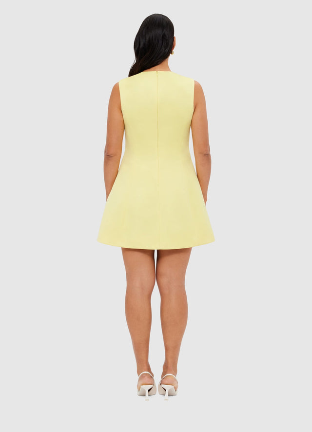 Exclusive Leo Lin Chloe Sleeveless Mini Dress - Sorbet Yellow