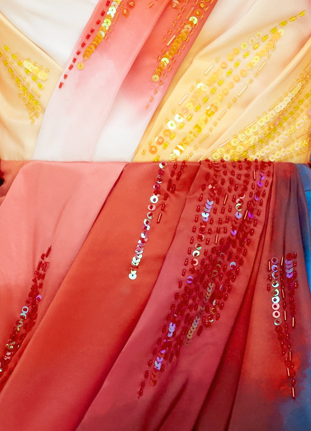 Exclusive Leo Lin Danielle Draped Mini Dress - Reminiscence Print