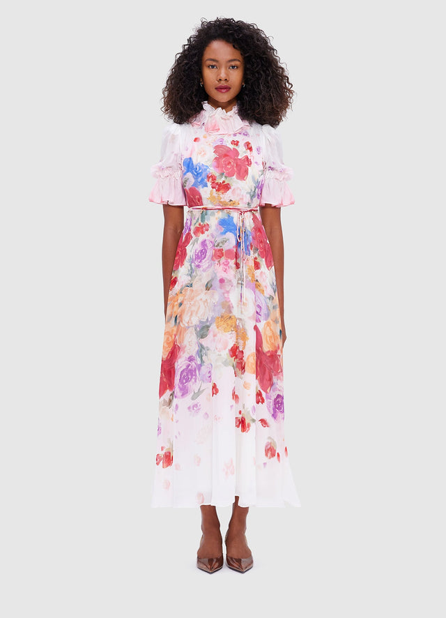 Exclusive Leo Lin Joanna Midi Dress - Fleur Print
