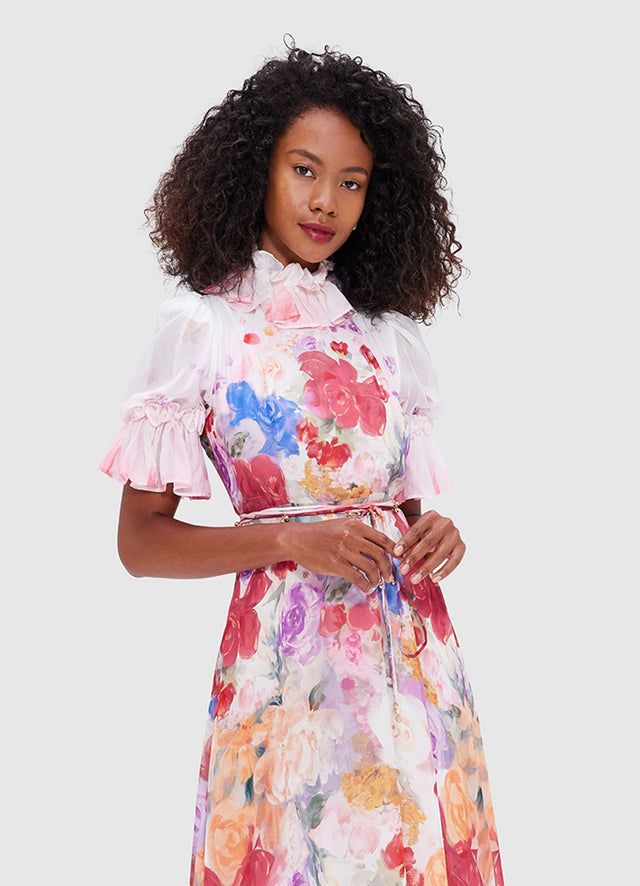 Exclusive Leo Lin Joanna Midi Dress - Fleur Print