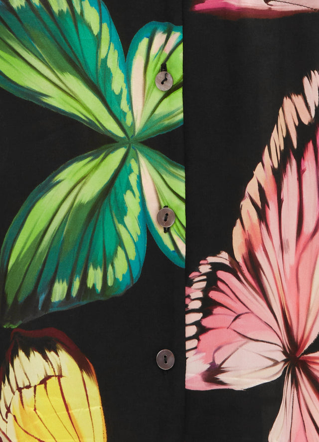 Exclusive Leo Lin Mariella Blouse - Papillon Print in Black