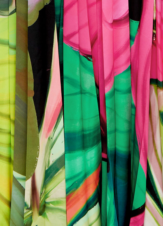 Exclusive Leo Lin Tatiana Maxi Dress - Papillon Print in Green