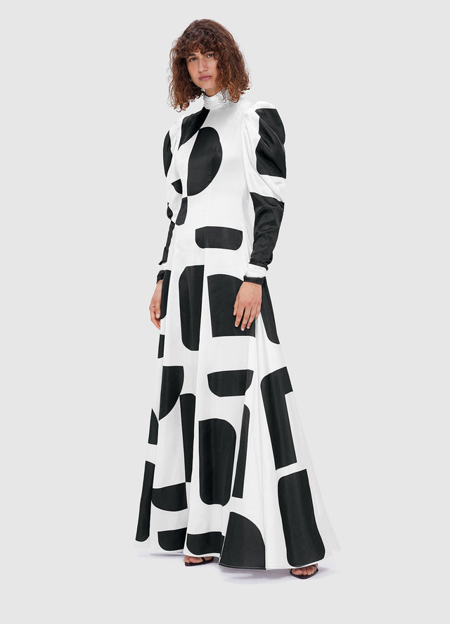Exclusive Leo Lin Kaleida High Neck Maxi Dress - Geo Print