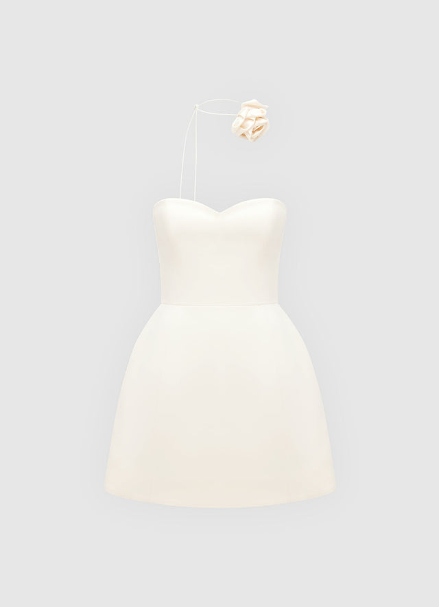 Exclusive Leo Lin Rosalie Bustier Mini Dress - Vanilla