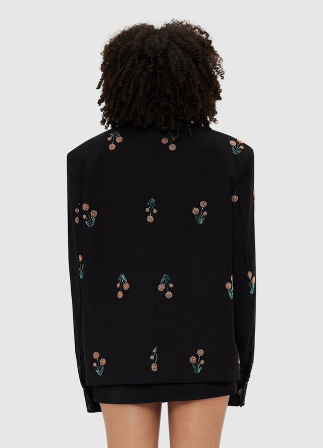 Exclusive Leo Lin Jovanna Embellished Blazer - Wildflower Beading