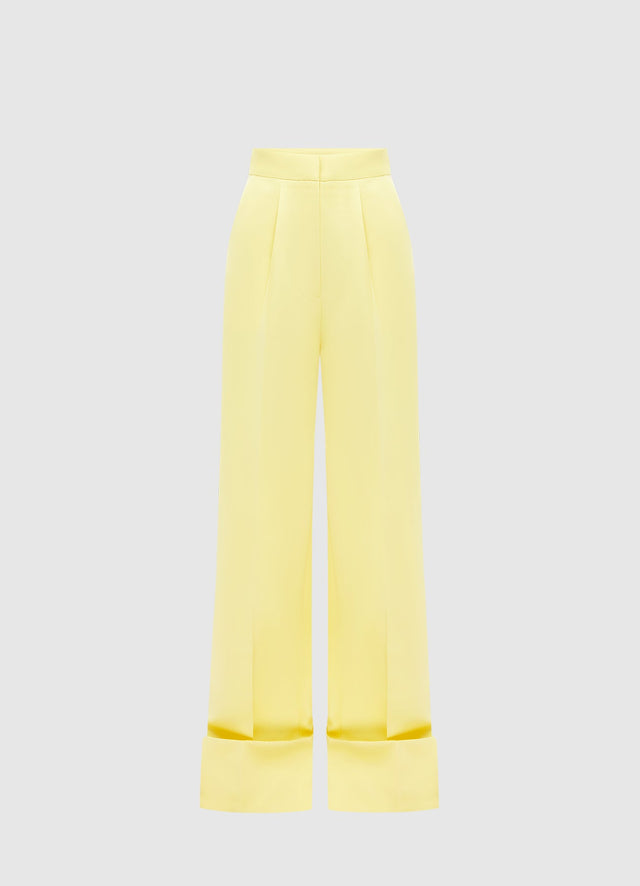 Exclusive Leo Lin Ellis Wide Leg Pants - Sorbet Yellow