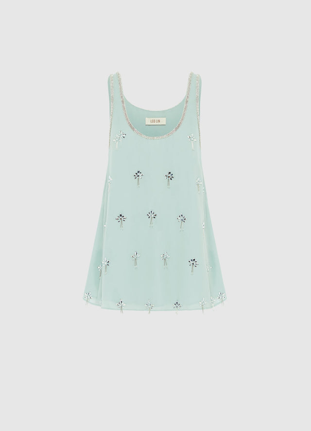 Exclusive Leo Lin Helaine Embellished Top in Pistachio