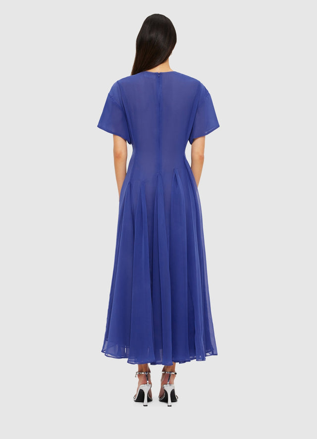 Exclusive Leo Lin Désirée Embellished Midi Dress in Sapphire