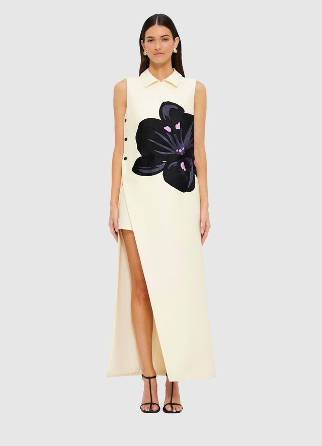 Exclusive Leo Lin Lucile Embroidered Wool Tunic in Snow