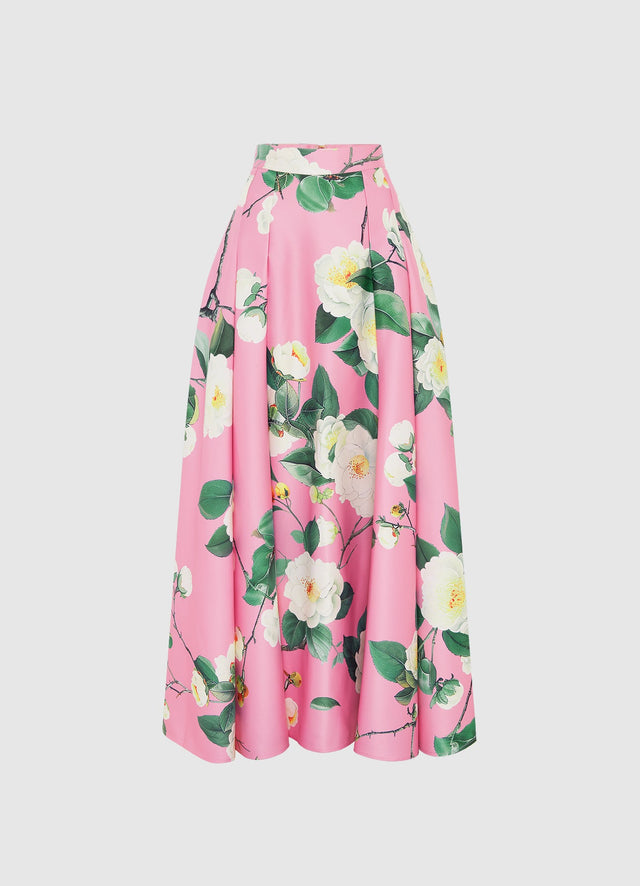 Exclusive Leo Lin Reinette Skirt in Camelia Print
