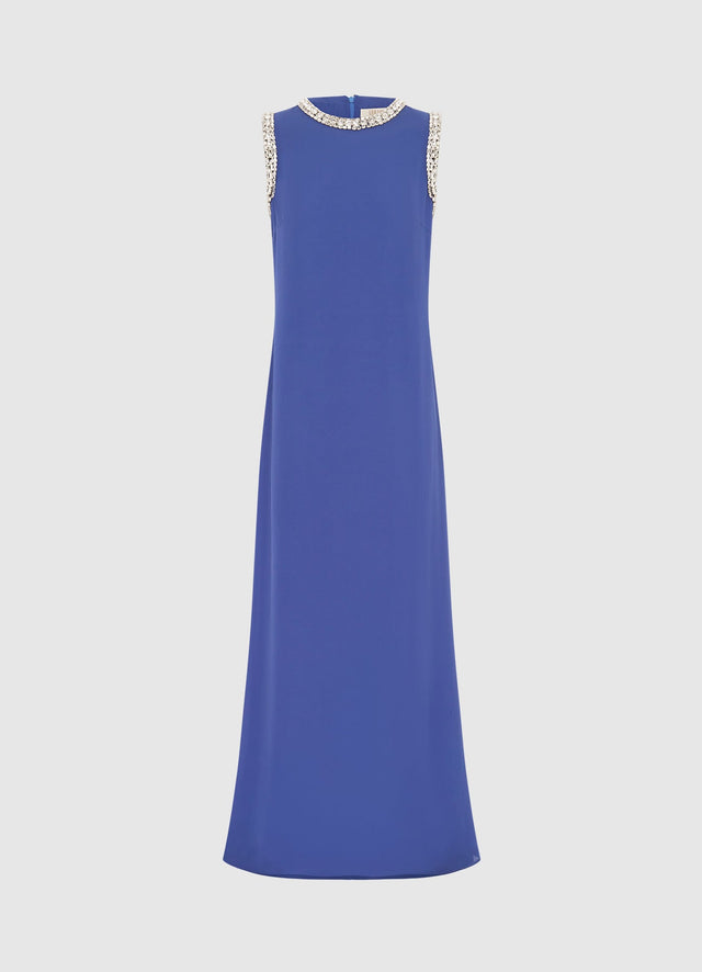 Exclusive Leo Lin Sylvette Embellished Maxi Dress in Sapphire