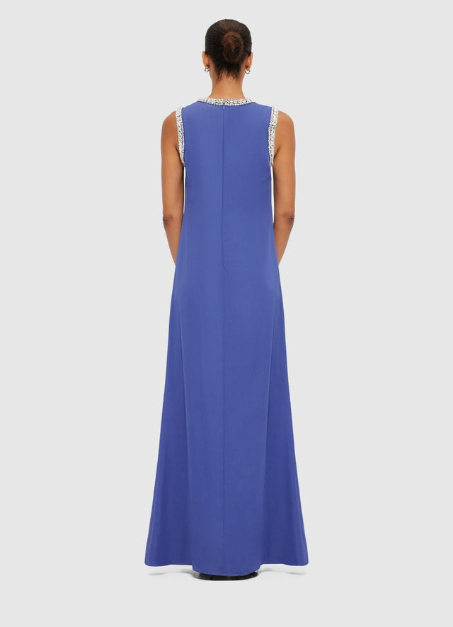 Exclusive Leo Lin Sylvette Embellished Maxi Dress in Sapphire