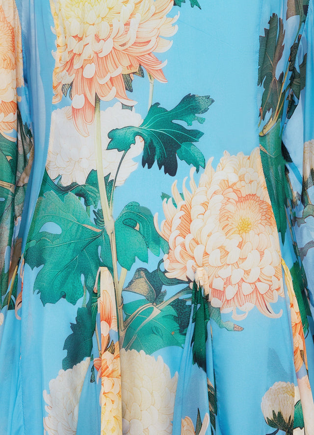 Exclusive Leo Lin Mia Mini Dress in Hydrangea in Cornflower Blue