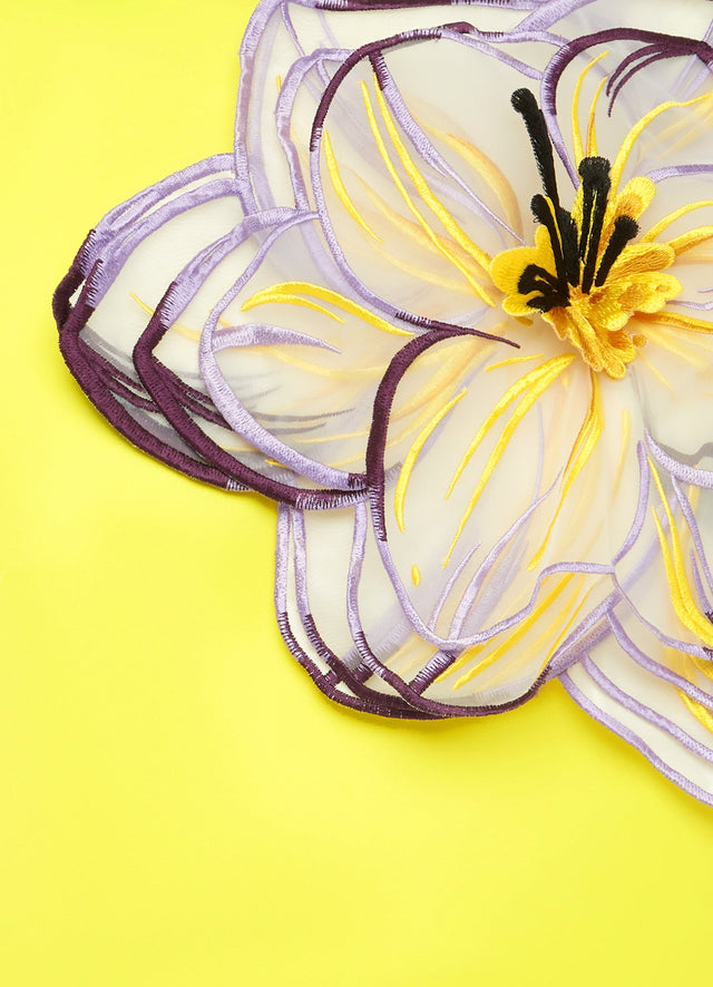 Exclusive Leo Lin Indie Sleeve Top - Iris Print in Yellow