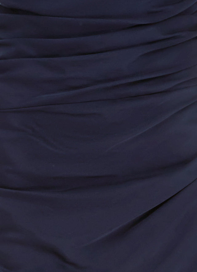 Exclusive Leo Lin Laura Midi Dress in Oxford Blue