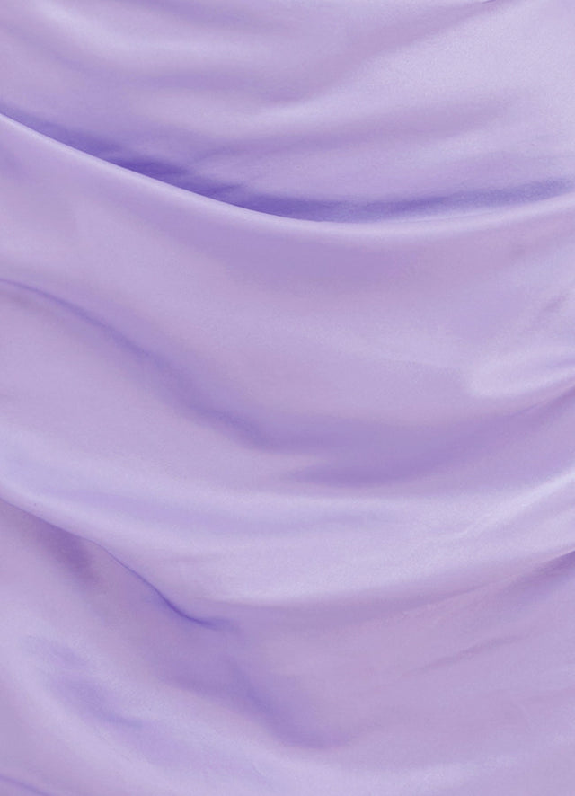 Exclusive Leo Lin Rachel Cowl Neck Slip Midi Dress in Lilac