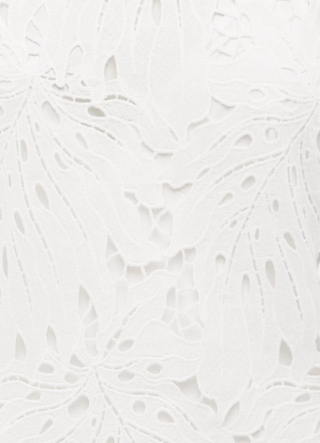 Exclusive Leo Lin Selena Lace Mini Dress in Snow