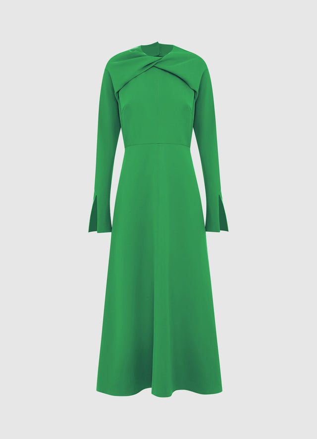 Exclusive Leo Lin Tamara Convertible Midi Dress in Green